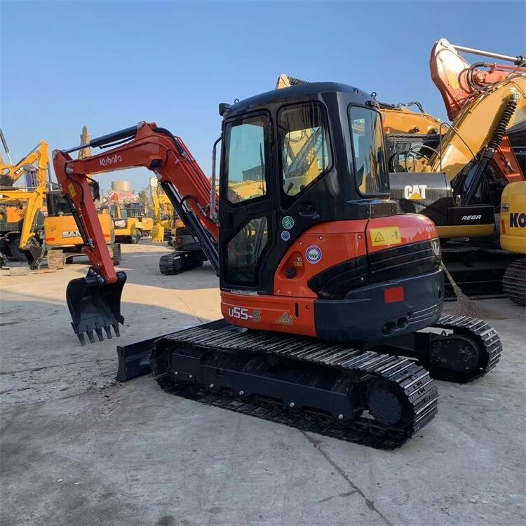 U55-4 Second Hand Kubota Excavators Kubota 5 Ton Digger With Crawler Chain