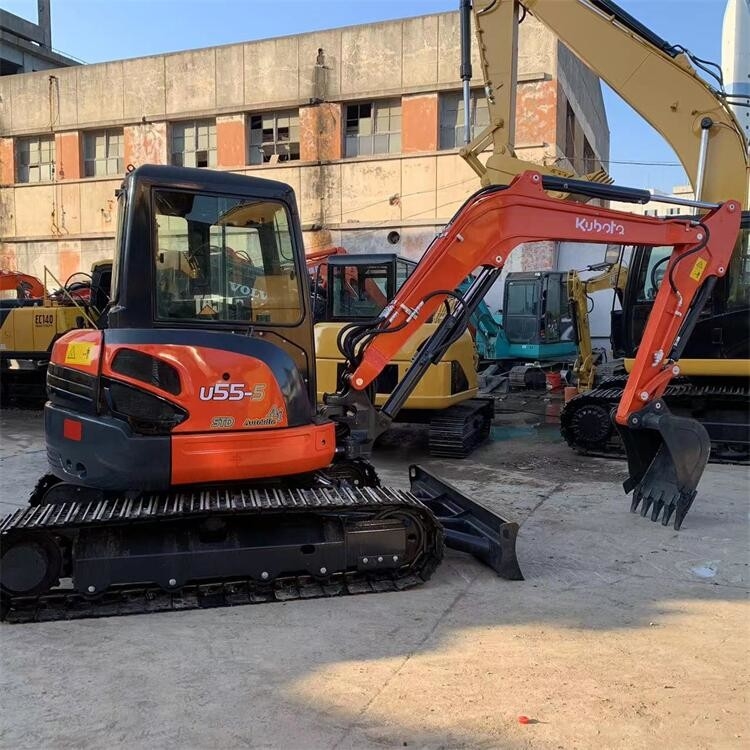 U55-4 Second Hand Kubota Excavators Kubota 5 Ton Digger With Crawler Chain
